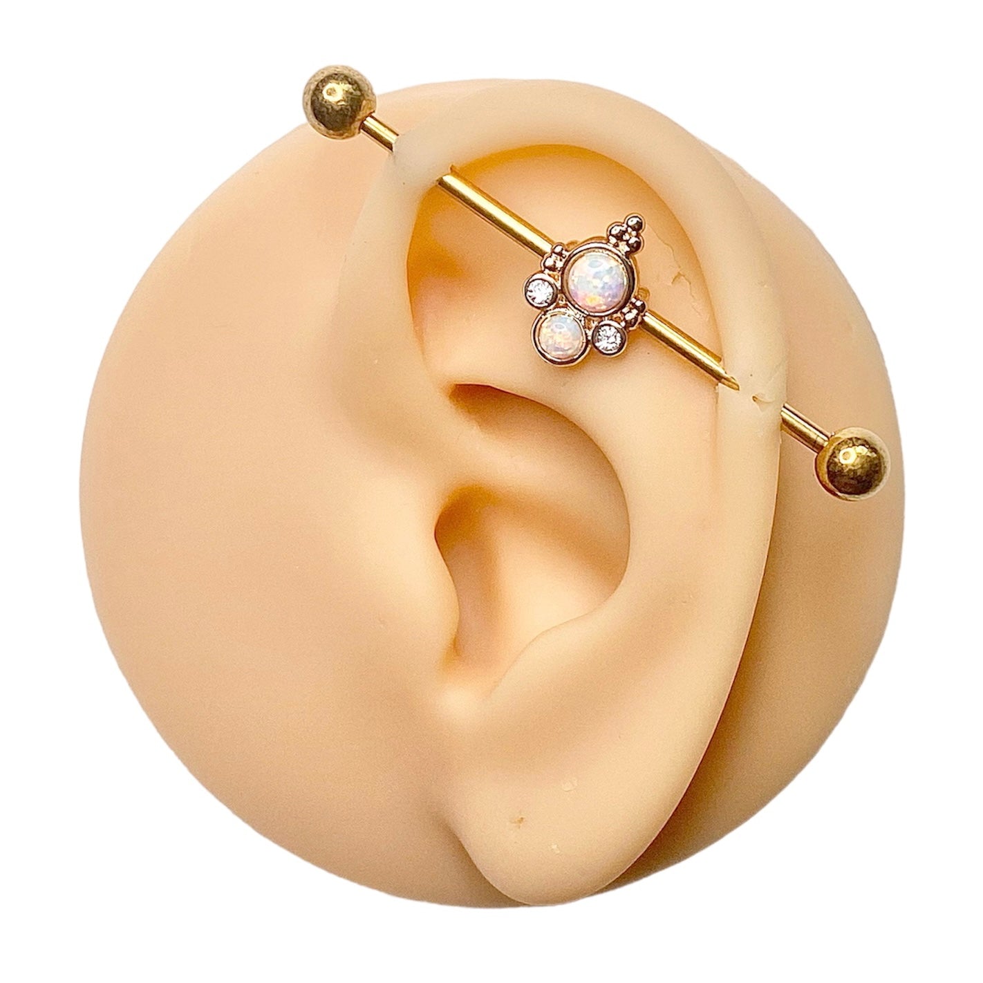 Gold Opal Dream Industrial Barbell  image 0