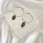 Pinecone Hoop Earrings image 0