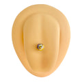 Yellow AB Coated Splash Effect Tongue Bar image 0