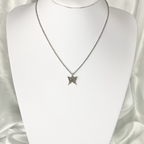 Silver Tribal Butterfly Necklace image 1