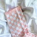 Pink Checkered Socks image 0