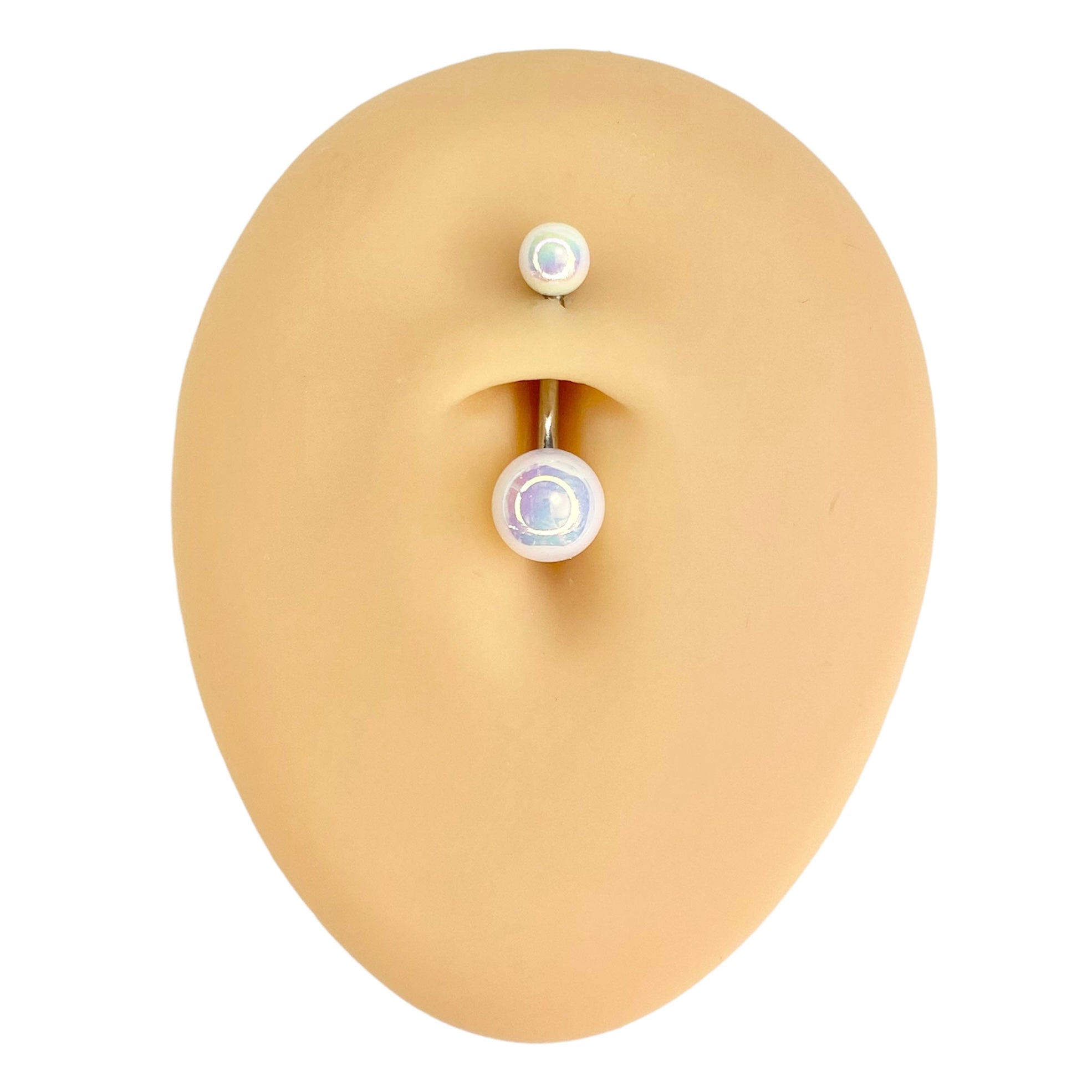 White AB Coated Belly Bar  image 0
