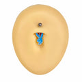 Blue Enamel Playboy Belly Bar  image 0
