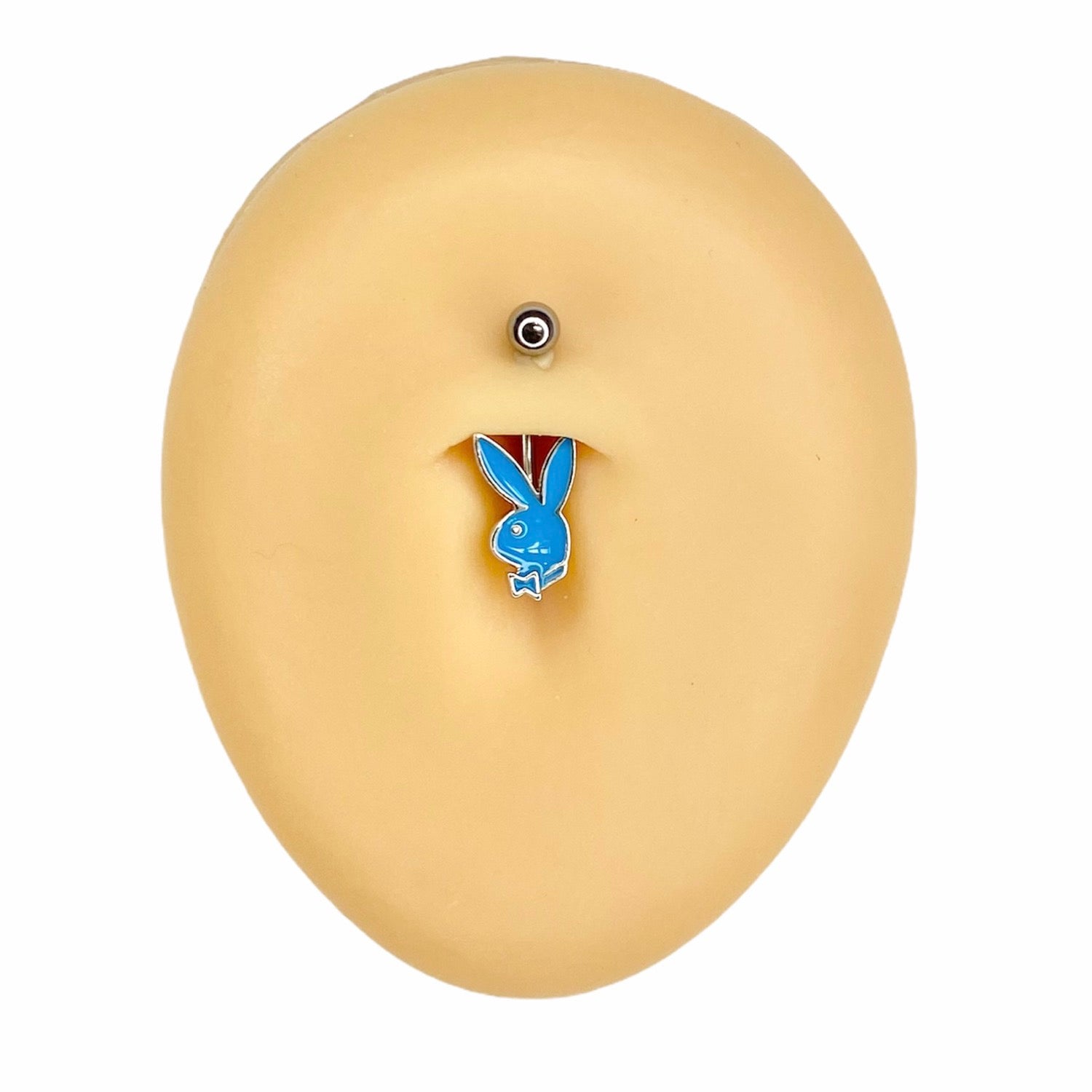 Blue Enamel Playboy Belly Bar  image 0