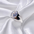 Silver Chunky Teddy Bear Ring image 0
