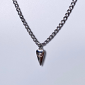 Silver Evil Eye Heart Necklace image 0