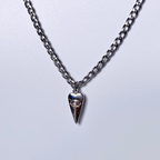 Silver Evil Eye Heart Necklace image 0
