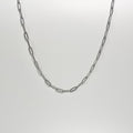 Silver Paperclip Chain Necklace image 0