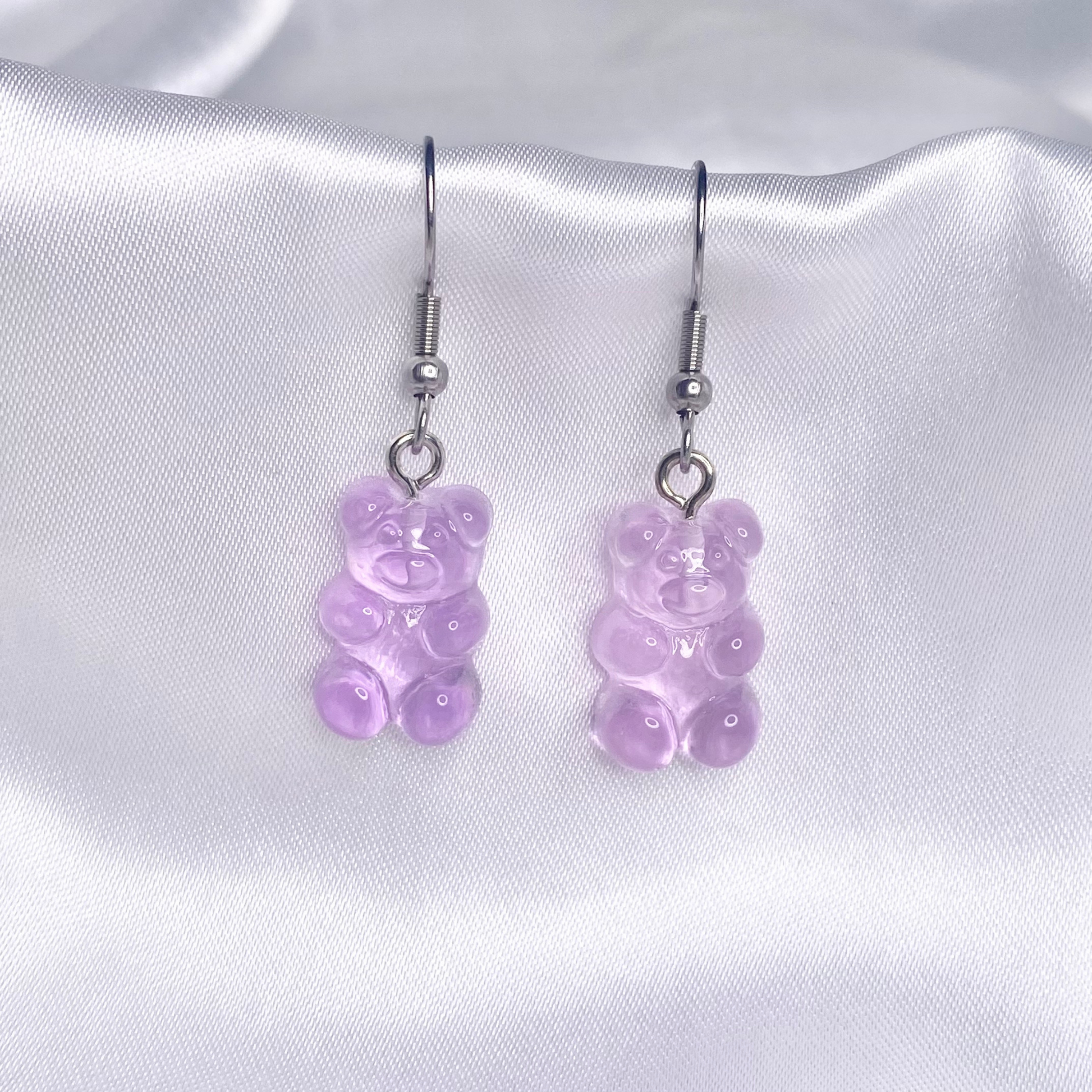 Grape Gummy Bear Earrings image 0