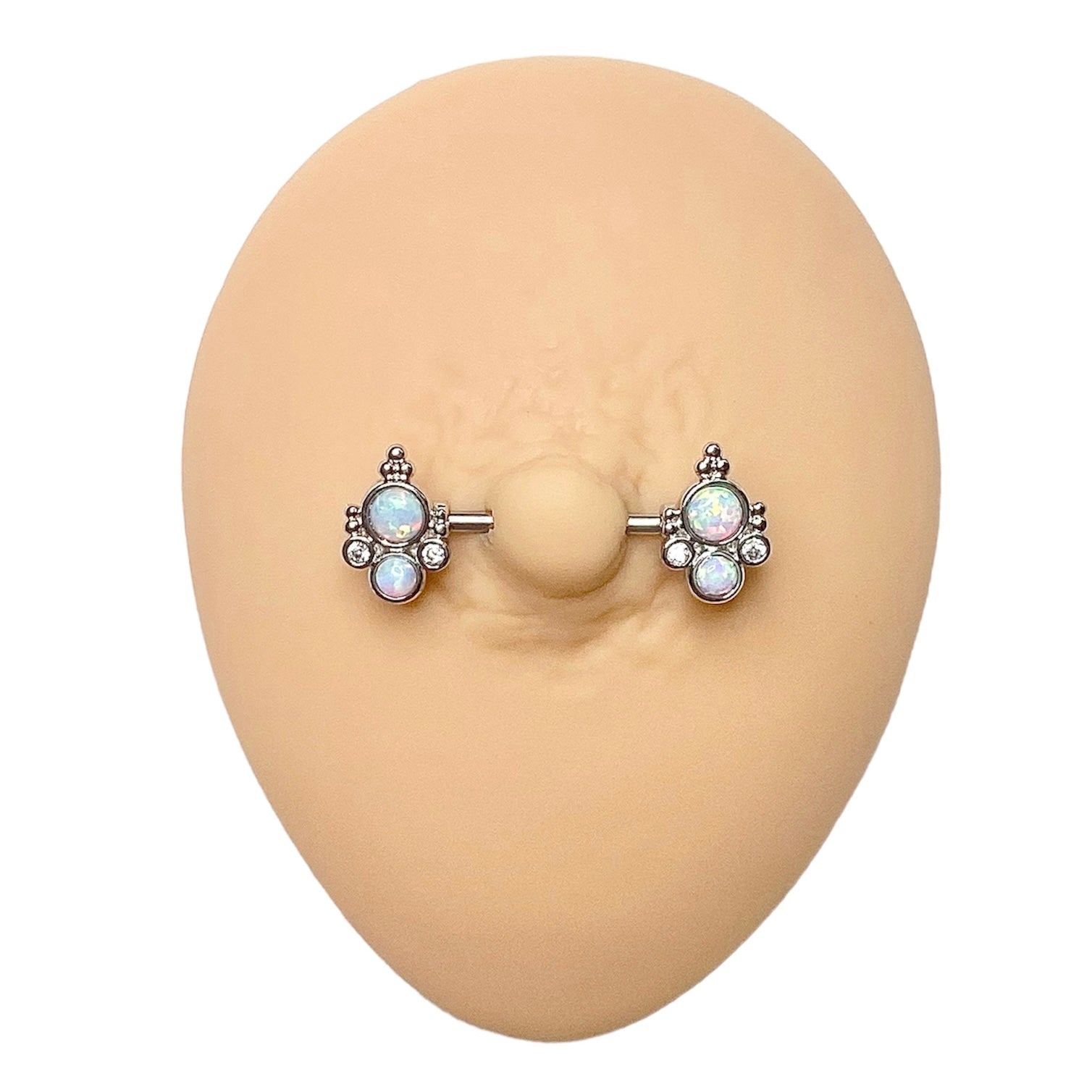 Silver Opal Dream Nipple Bar image 0