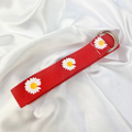 Red Flower D Ring Belt image 0