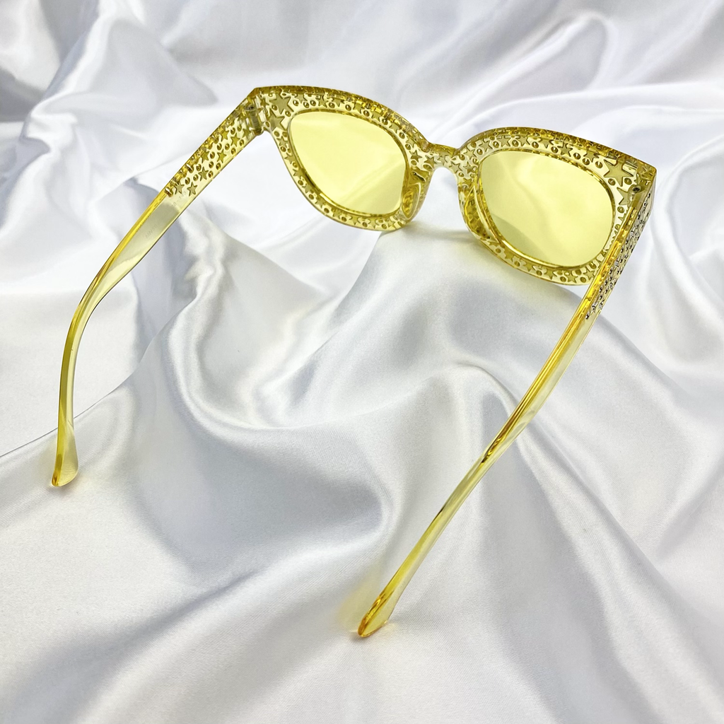 Yellow Clear Star Square Sunglasses image 2