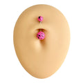 Neon Pink Splash Effect Belly Bar  image 0