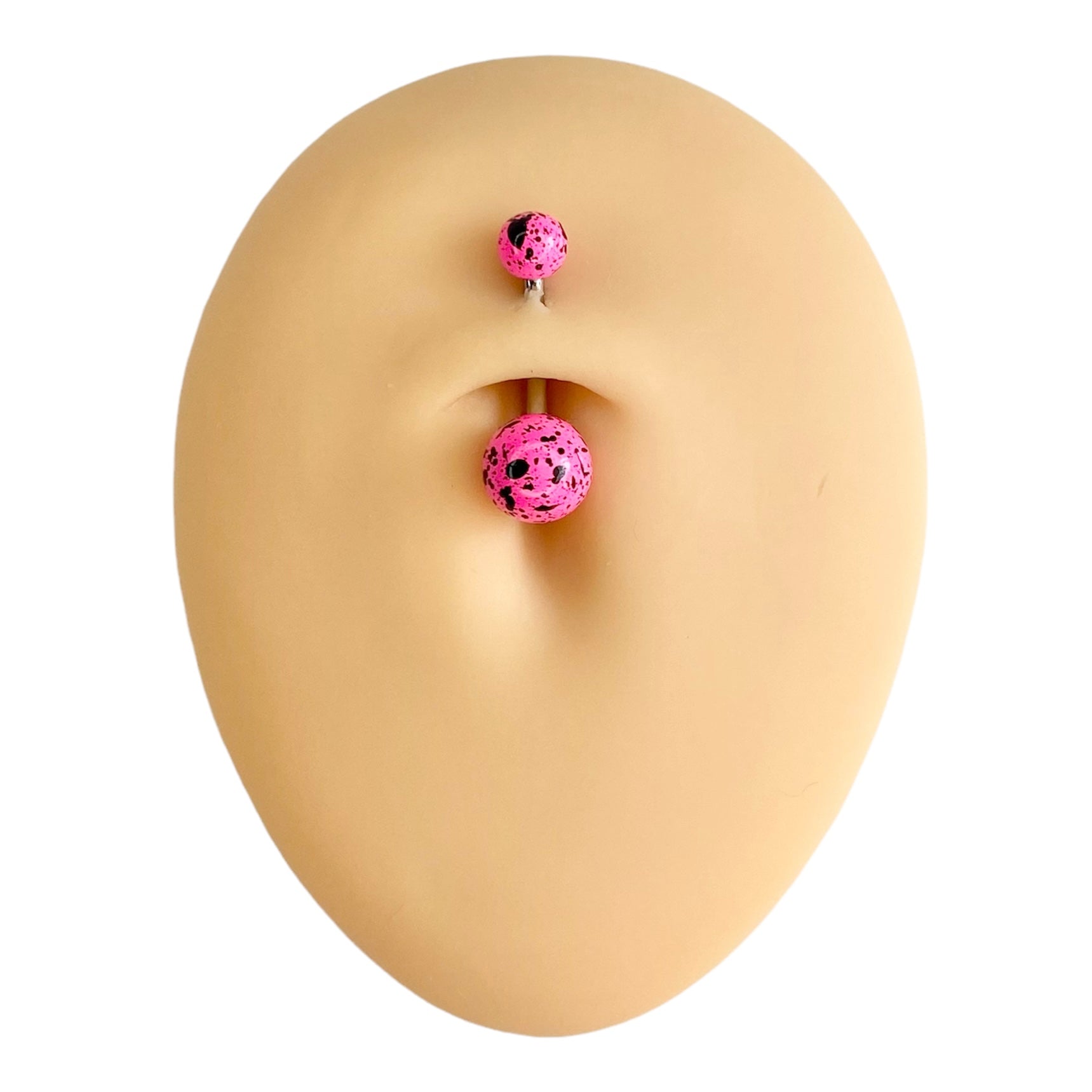 Neon Pink Splash Effect Belly Bar  image 0