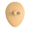 Rose Gold Pink Cubic Zirconia Flower Nipple Bar image 0