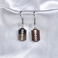 Silver Mini Razor Blade Earrings image 0