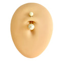 Yellow Faux Pearl Belly Bar  image 0