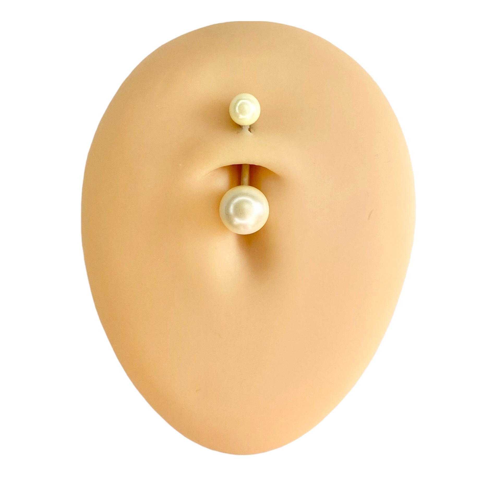 Yellow Faux Pearl Belly Bar  image 0