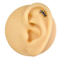 Black Prong Set Marquise CZ Flat Back Stud image 0