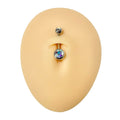 Aurora Borealis CZ Belly Bar  image 0
