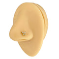 Gold Cubic Zirconia Butterfly Nose Stud image 0