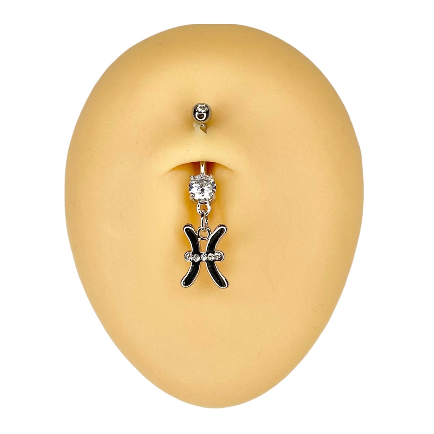 Pisces Zodiac Dangle Belly Bar  image 0