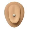 AB Circle Crystal Paved Tongue Bar image 0