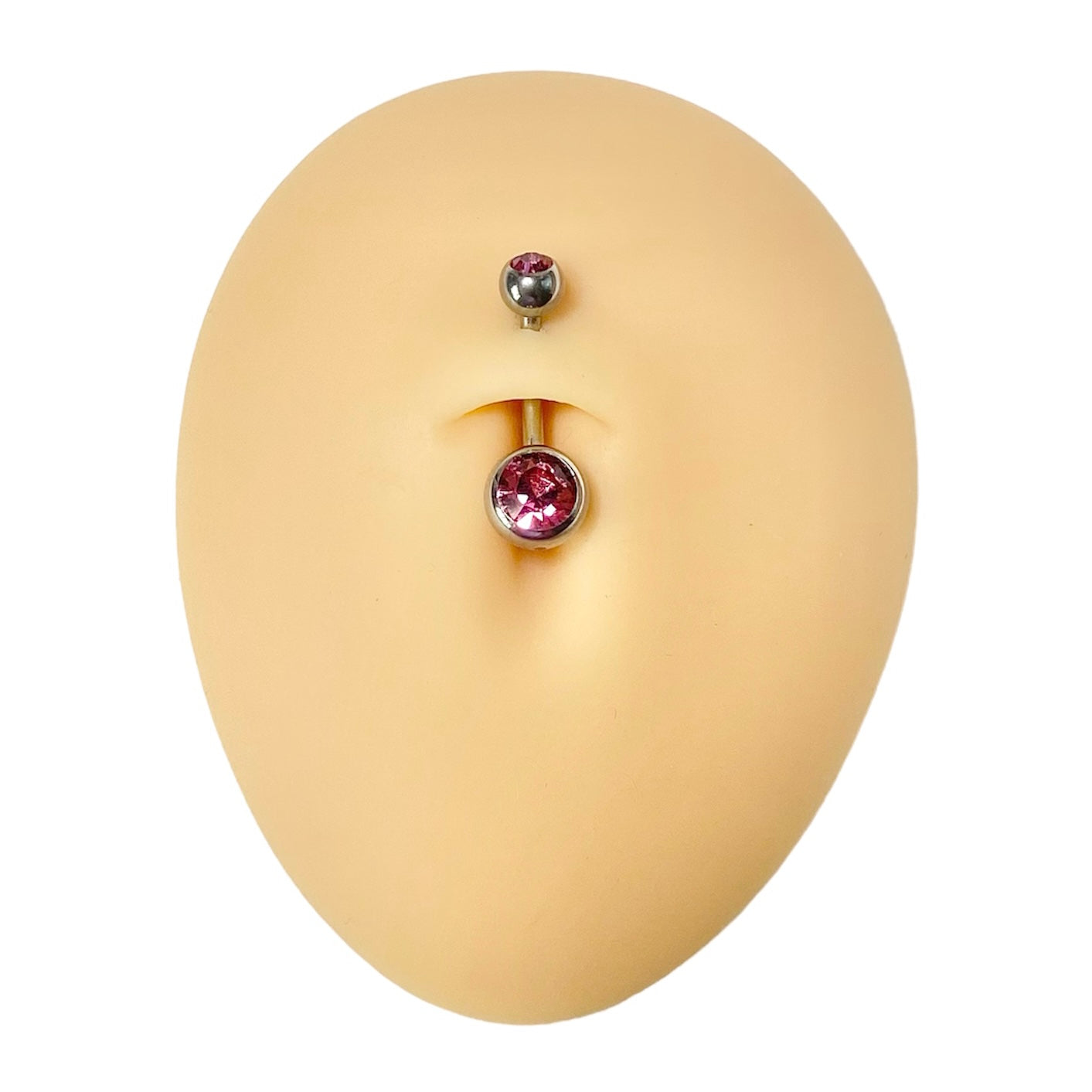 Pink CZ Belly Bar  image 0