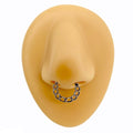 Silver Chain Linked Septum Clicker Hoop Ring image 0