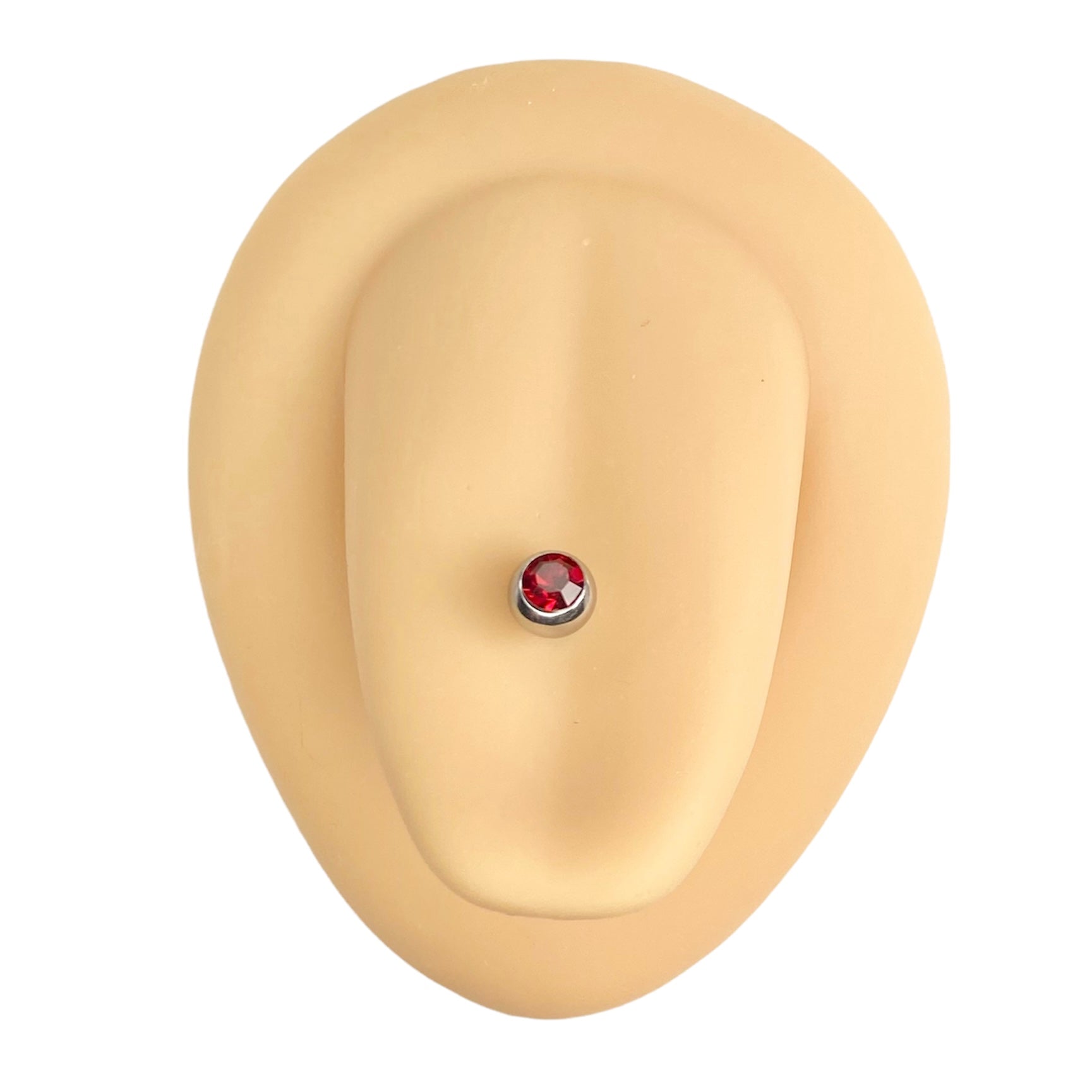 Red Press Fit Gem Ball Tongue Bar image 0