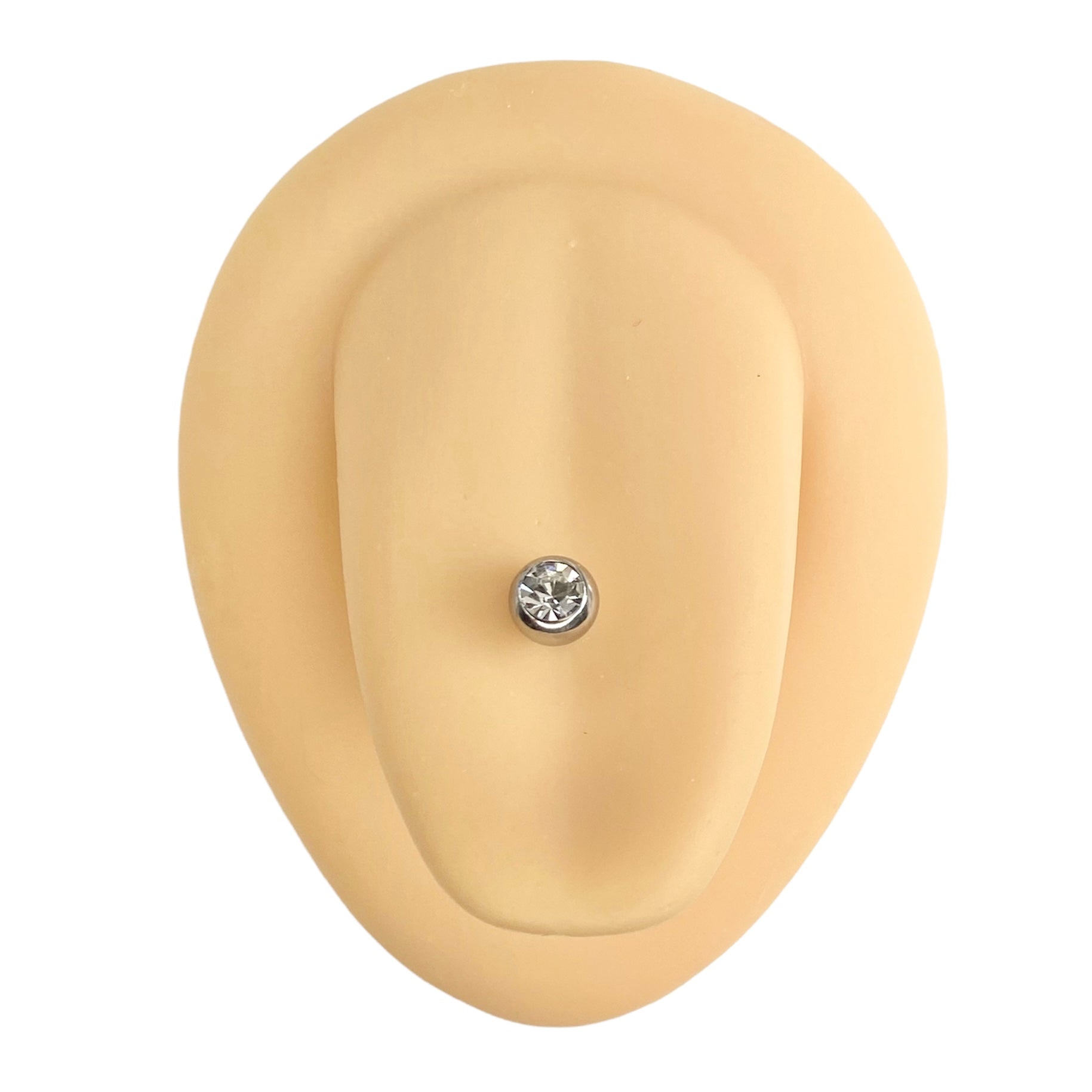 Clear Press Fit Gem Ball Tongue Bar image 0