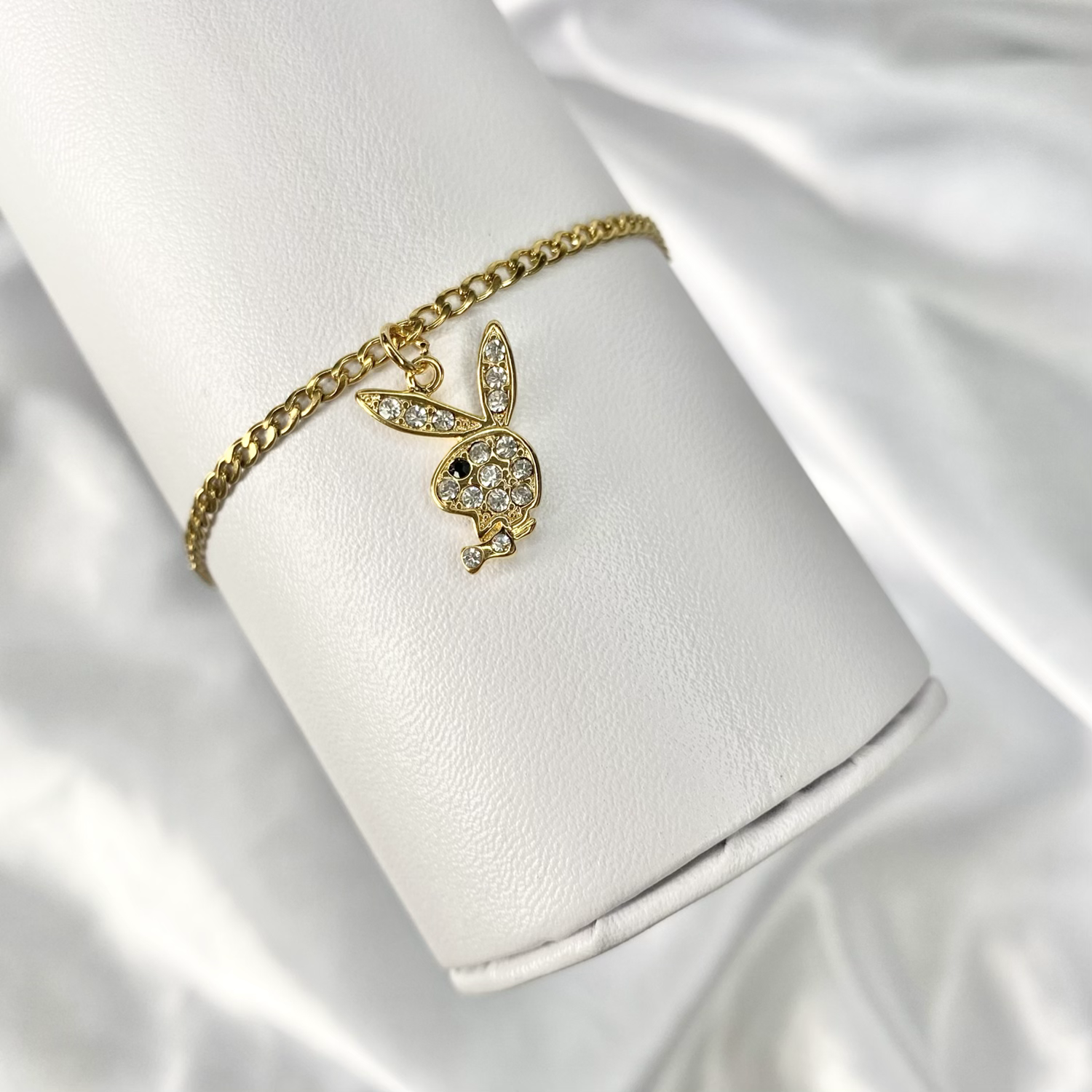 Gold Cubic Zirconia Playboy Bracelet  image 0