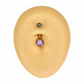 Purple Opal Glitter Belly Bar  image 0