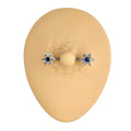 Gold Dark Blue Cubic Zirconia Flower Nipple Bar image 0