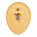 Pink CZ Playboy Belly Bar  image 0