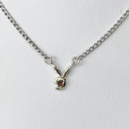 Silver CZ Eye Playboy Necklace image 0
