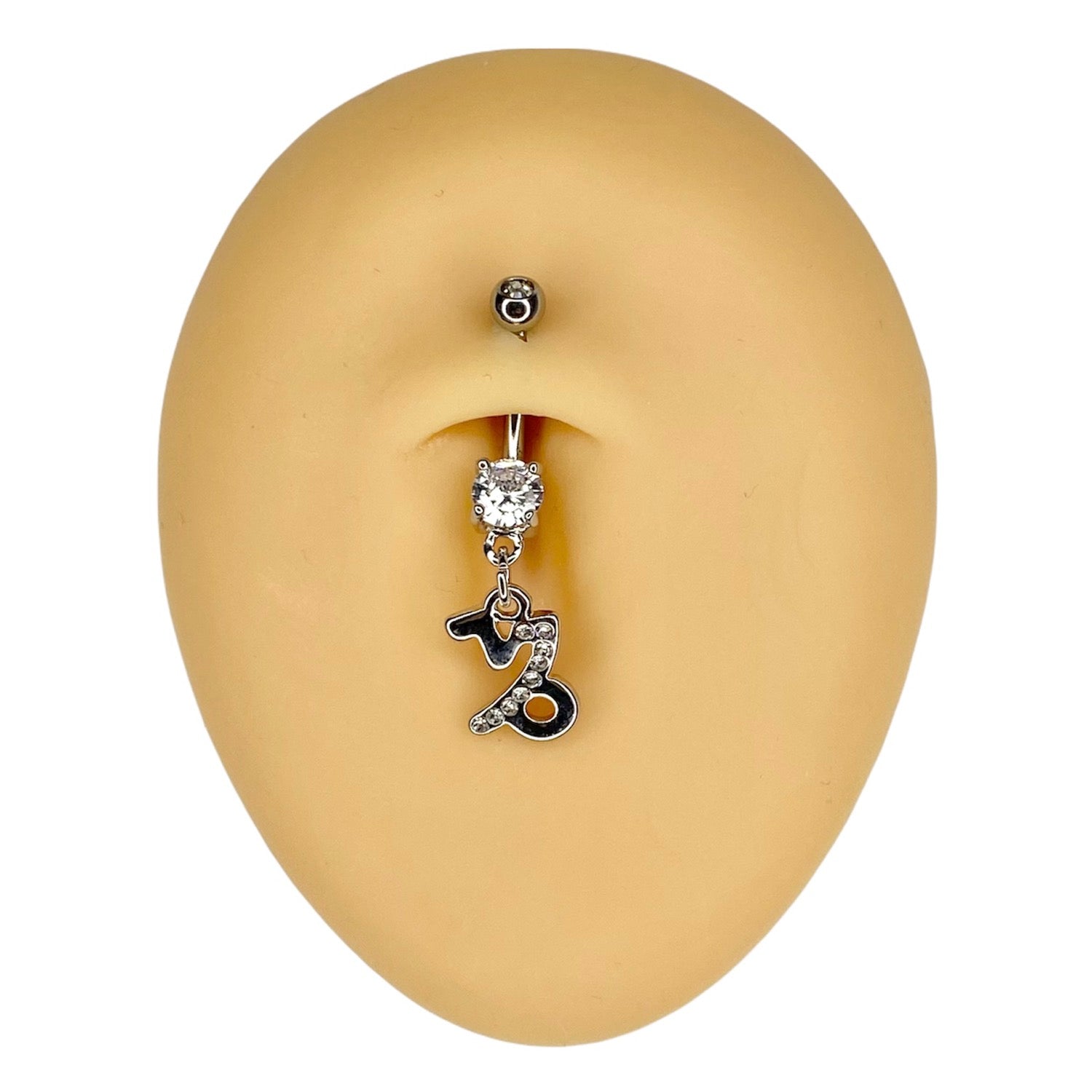 Capricorn Zodiac Dangle Belly Bar  image 0