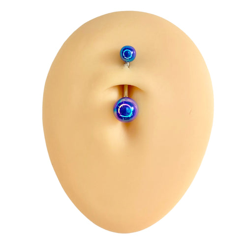 Blue AB Coated Belly Bar  image 0