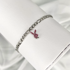Pink Mini CZ Playboy Bracelet image 1