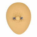 Silver Cubic Zirconia Prong Nipple Bar image 0