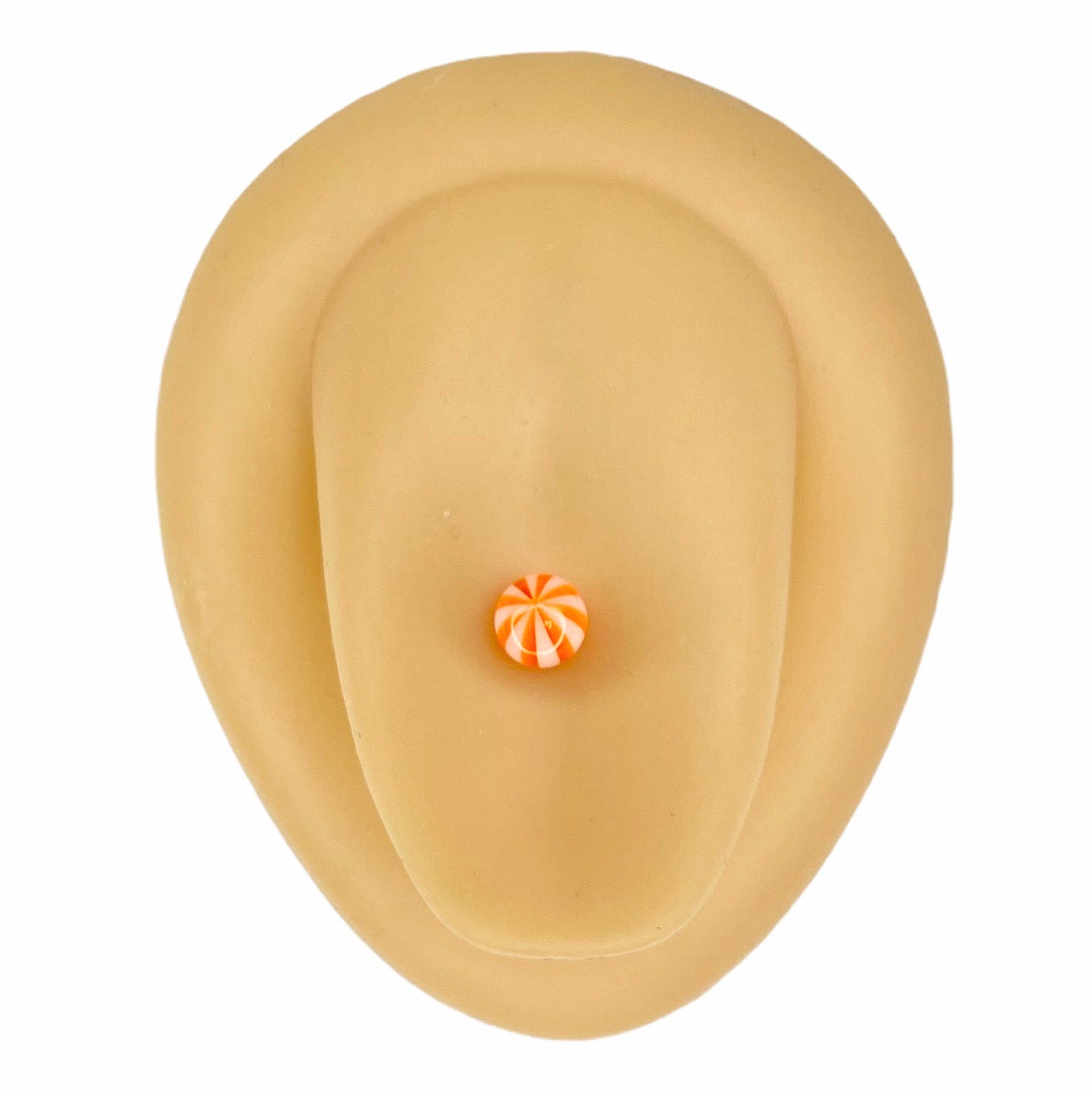Orange Candy Stripe Tongue Bar image 0