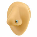 Blue Illuminating Flower Nose Stud image 0