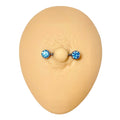 Blue Cubic Zirconia Nipple Bar image 0