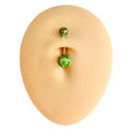 Green Metallic Splatter Belly Bar  image 0