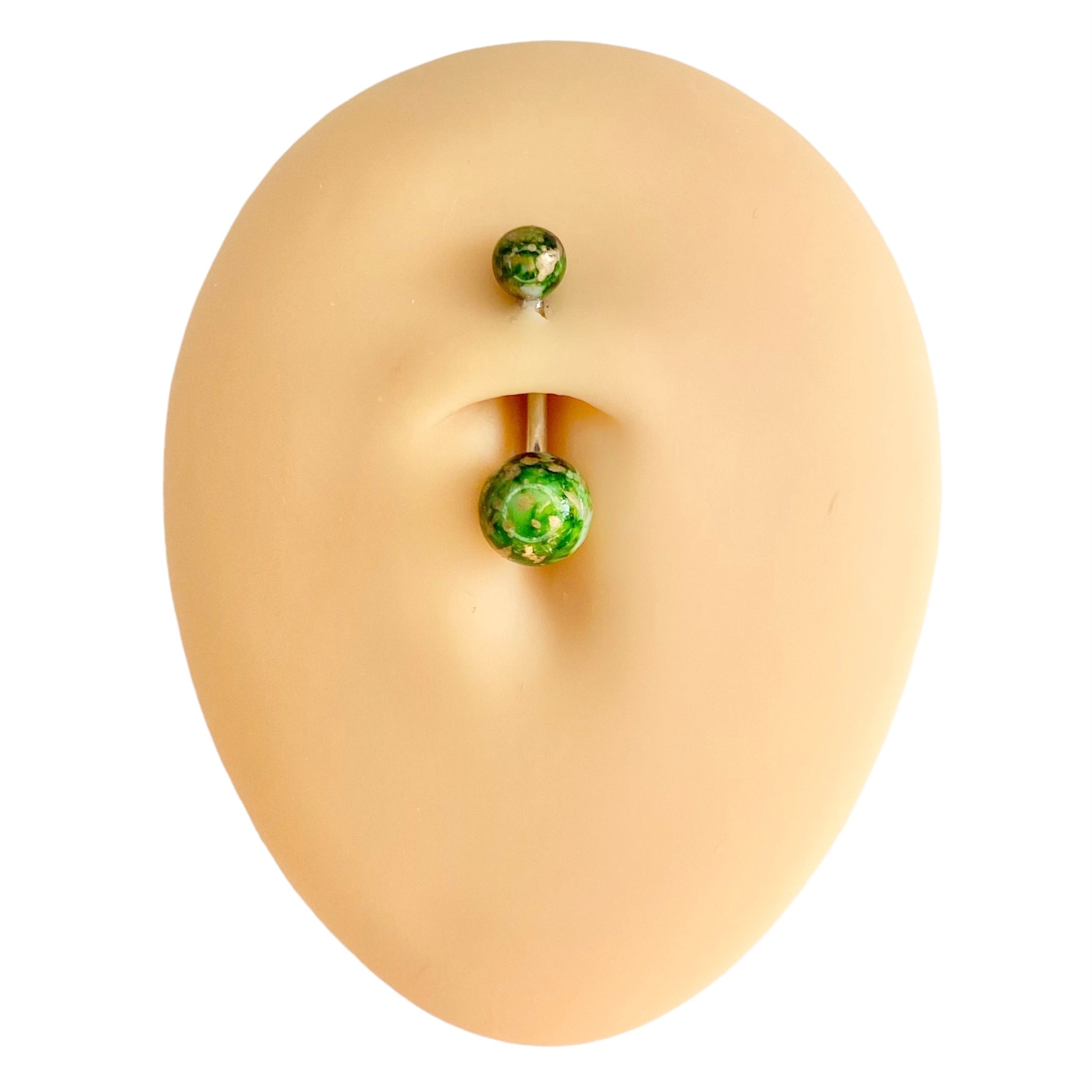 Green Metallic Splatter Belly Bar  image 0
