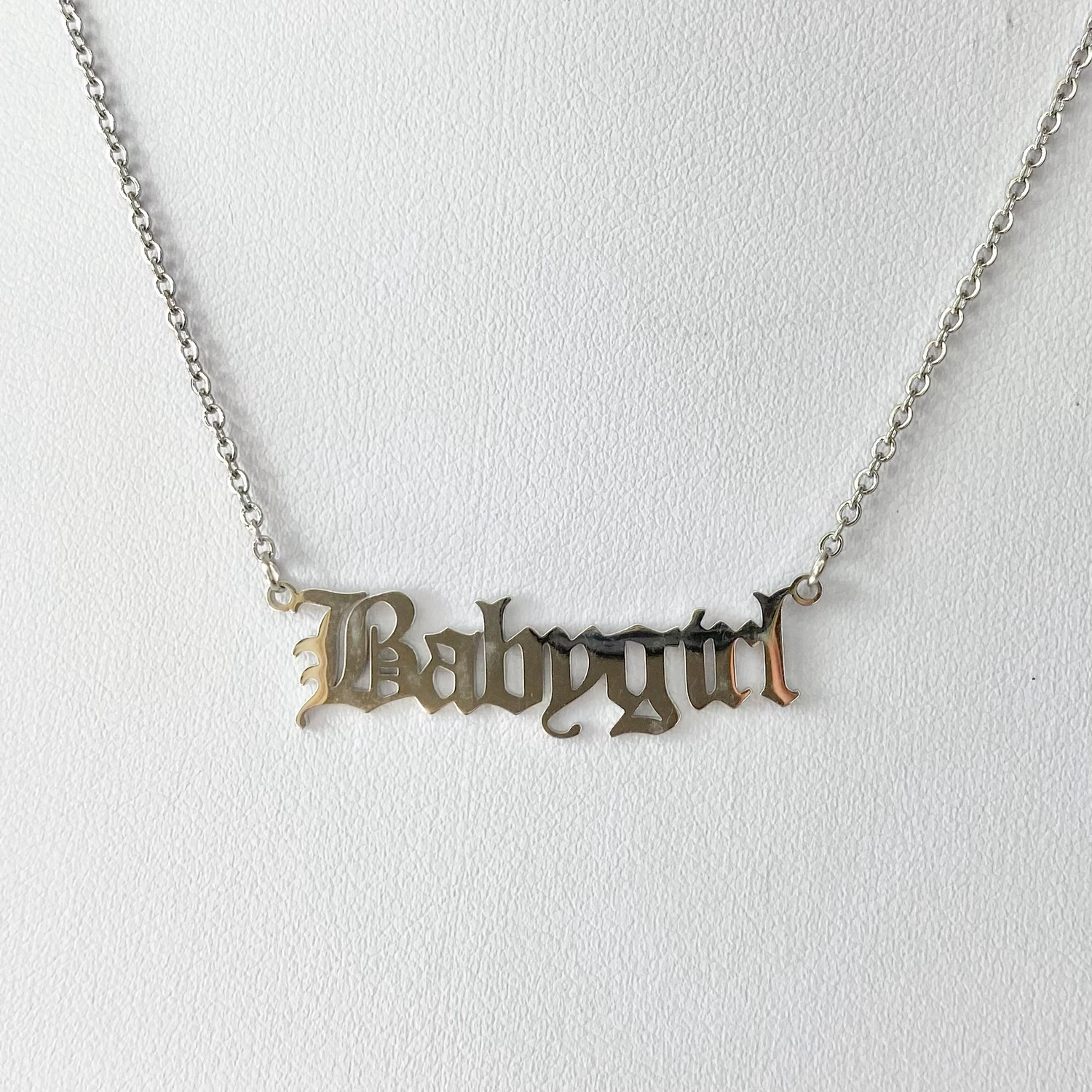 Silver Babygirl Necklace image 0