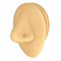 Silver Prong Cubic Zirconia Nose Stud image 0