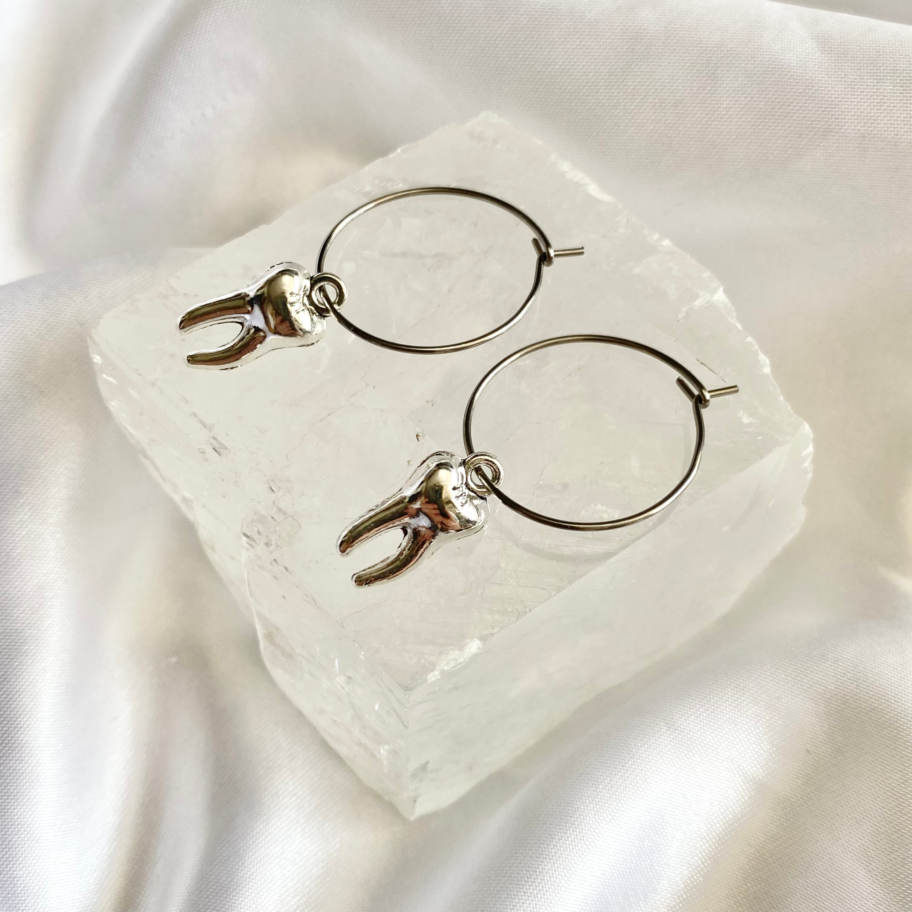 Tooth Hoop Earrings image 0