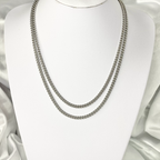 Silver 4mm Curb Chain Necklace image 1
