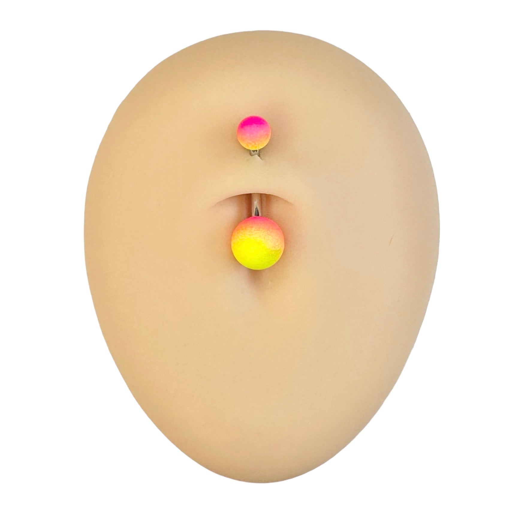 Pink & Yellow Two Tone Belly Bar  image 0